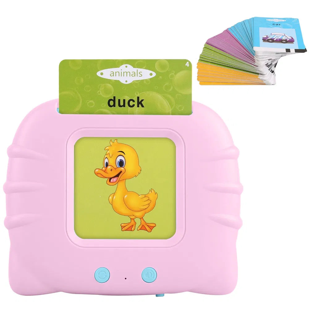 224 Words Kids Flash Talking Cards | 112 Card Electronic Cognitive Audio Toddler Reading Machine | Animal Shape Color Repeated Learning Cards