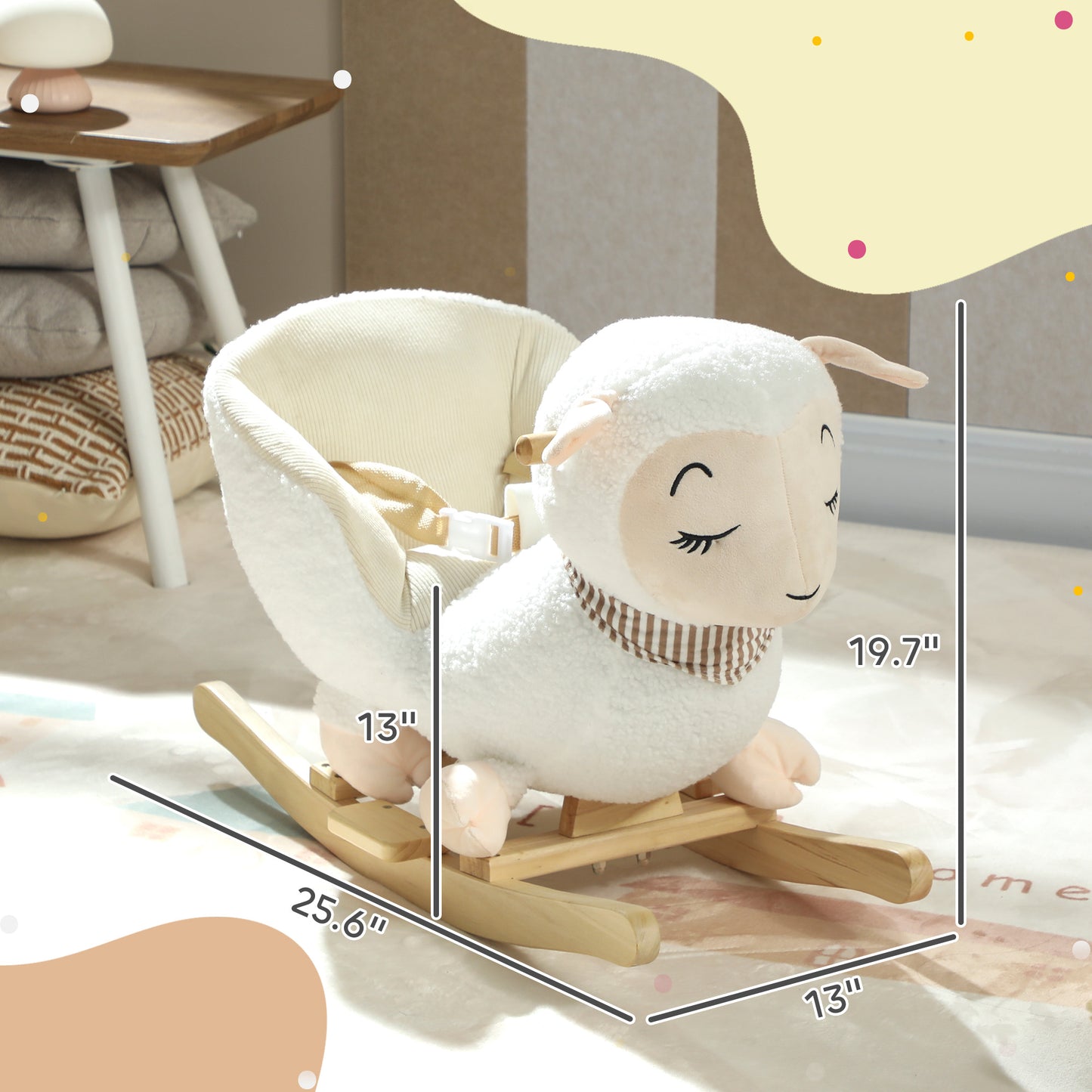 Baby Rocking Horse | Sheep Rocking Horse with Lullaby Song for Toddlers 18–36 Months