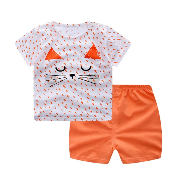 Cartoon Clothing | Baby Boy Summer Clothes | T-shirt Baby Girl Casual Clothing Sets