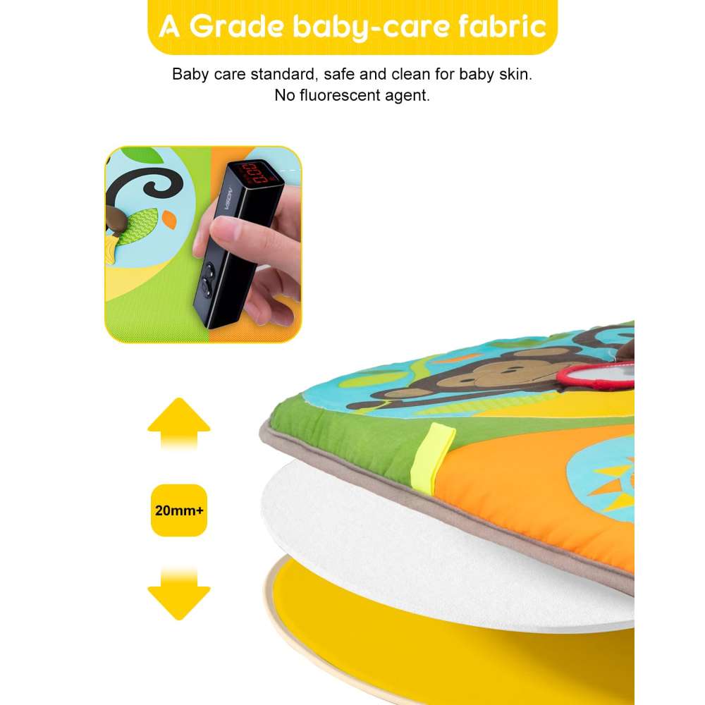 Keeygo Baby Play Mat Zoo Themed | Sensory Activity Play Mat