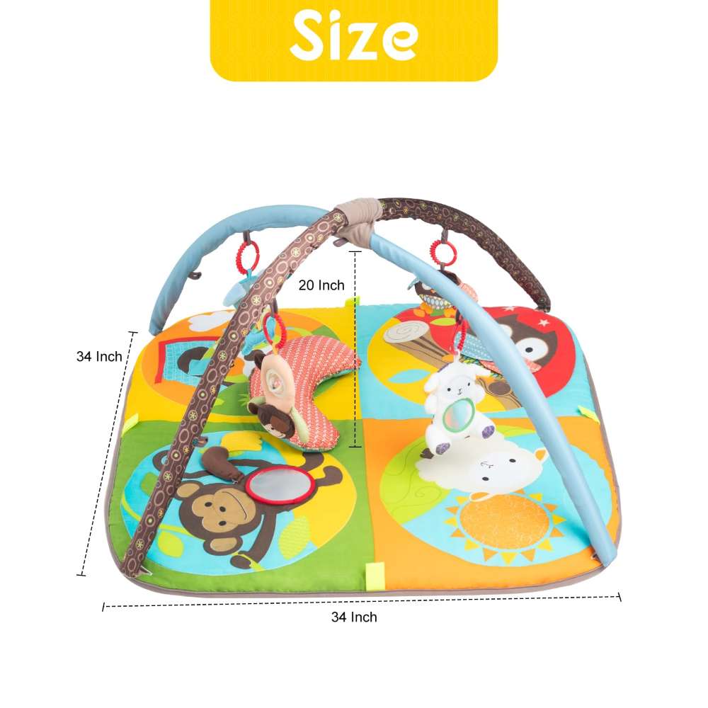 Keeygo Baby Play Mat Zoo Themed | Sensory Activity Play Mat