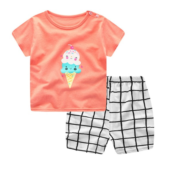 Cartoon Clothing | Baby Boy Summer Clothes | T-shirt Baby Girl Casual Clothing Sets