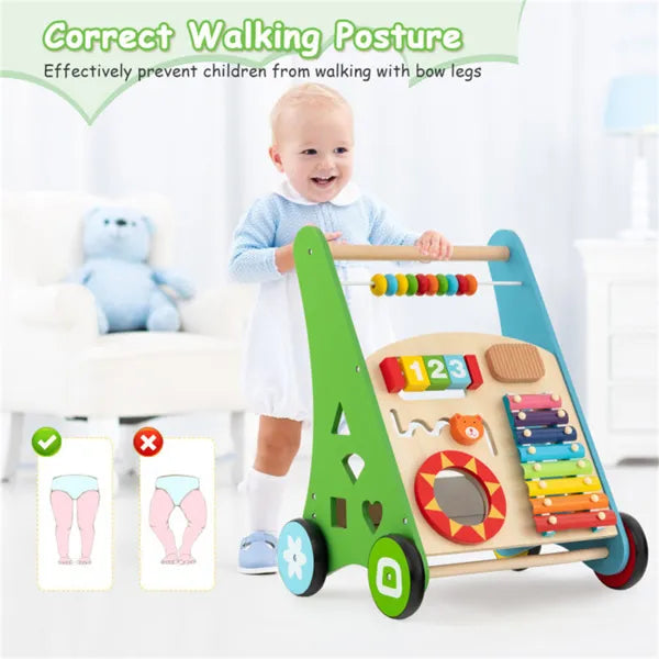 Multifunctional Wooden Baby Walker