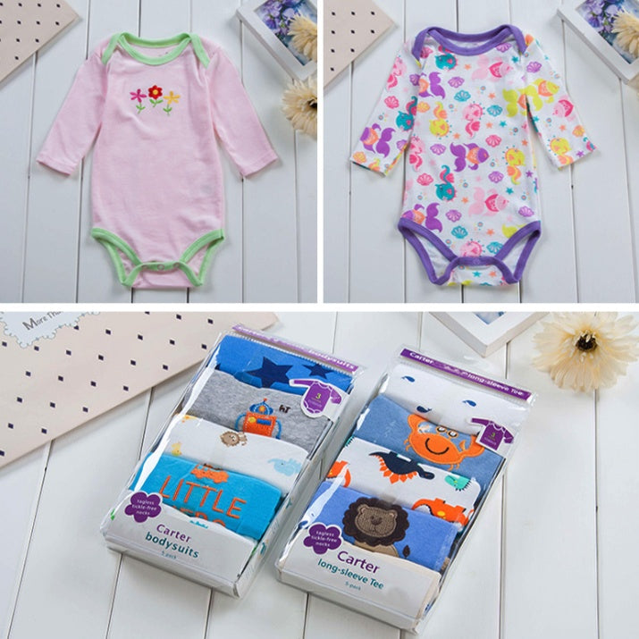Long-sleeved Cotton Triangle Robe Baby Onesies