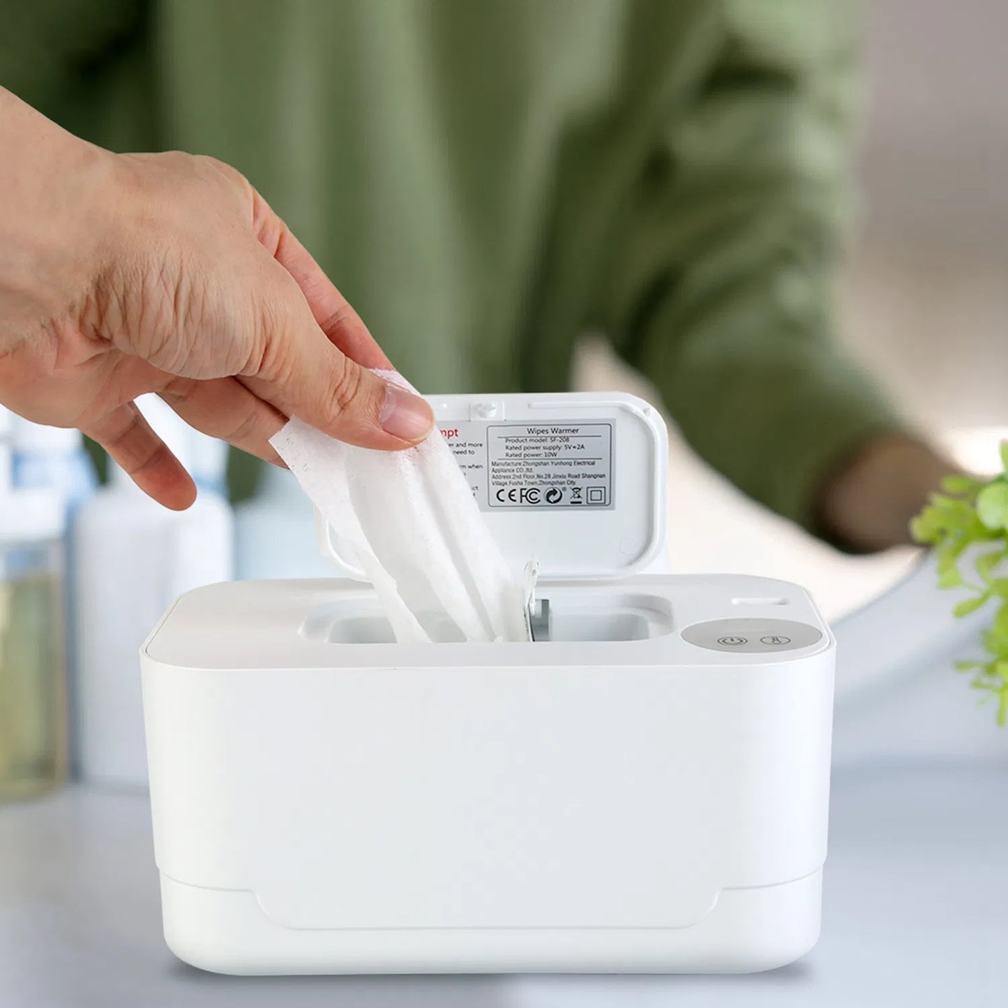 Baby Wipe Warmer With 3 Temperature Settings | Type-C Powered Baby Wet Wipes Dispenser with Night Light | Large Capacity Diaper Wipe Warmer