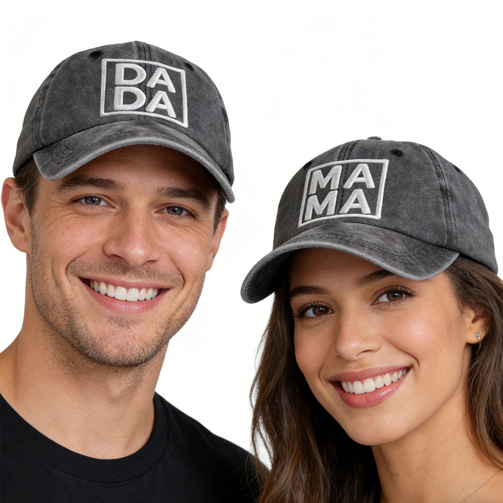 Dada & Mama Hats | New Parents Baseball Caps