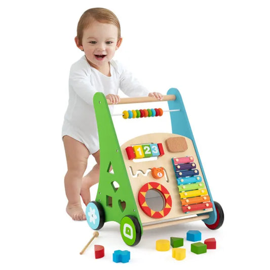 Multifunctional Wooden Baby Walker