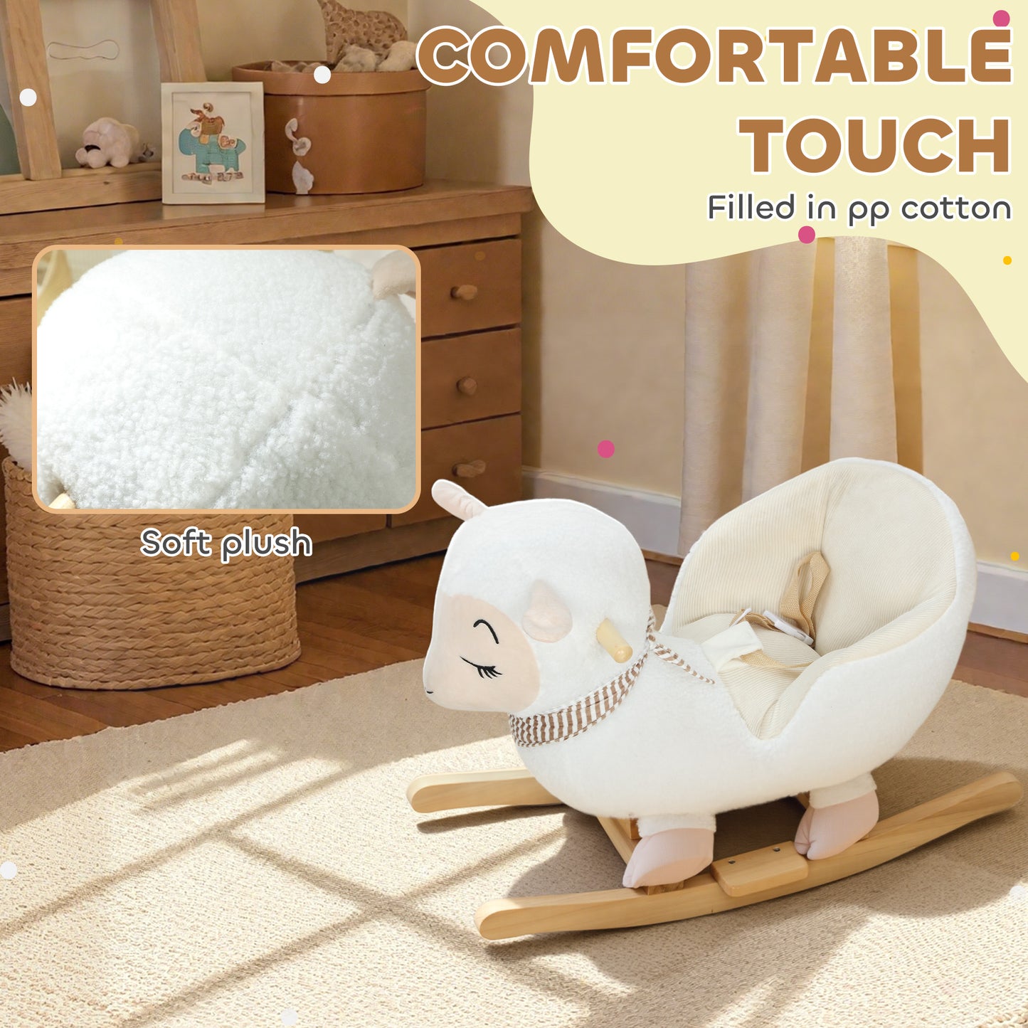 Baby Rocking Horse | Sheep Rocking Horse with Lullaby Song for Toddlers 18–36 Months