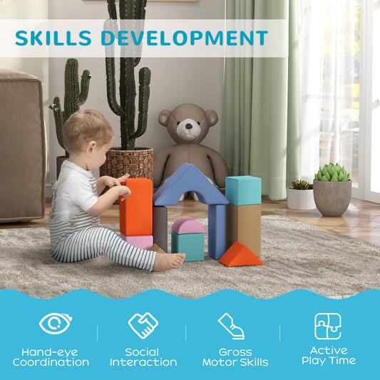 11 Piece Soft Play Set for Toddlers 6-72 Months | Child Development & Color Coordination