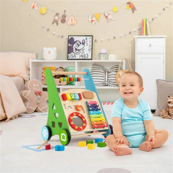 Multifunctional Wooden Baby Walker