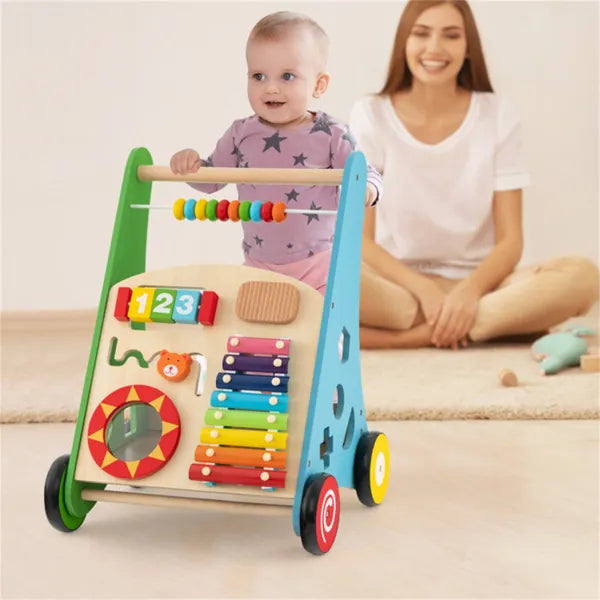 Multifunctional Wooden Baby Walker