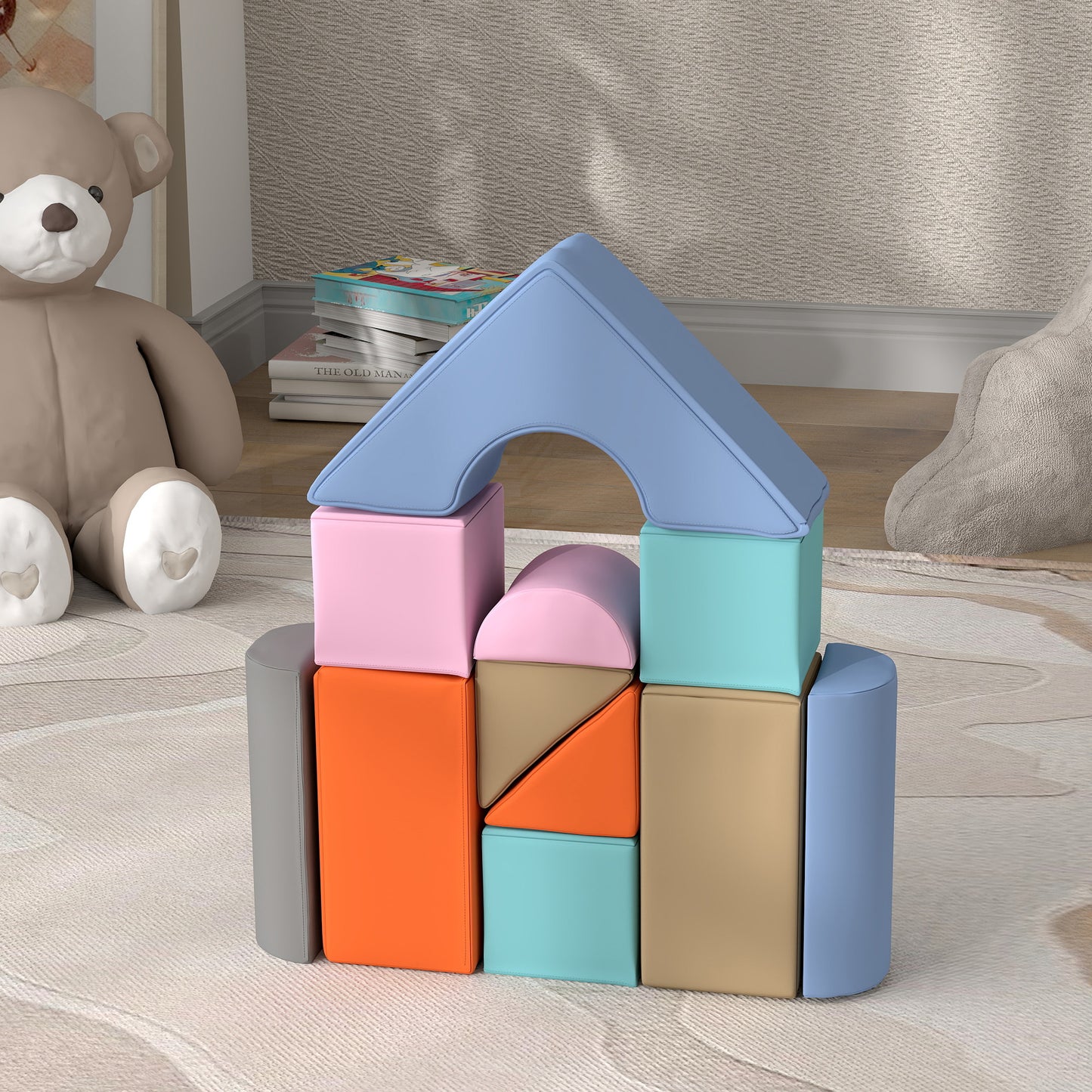 11 Piece Soft Play Set for Toddlers 6-72 Months | Child Development & Color Coordination